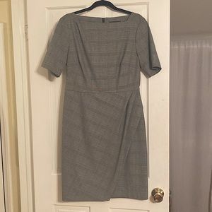 Worn 1x . Black and white plaid Banana Republic Dress size 10